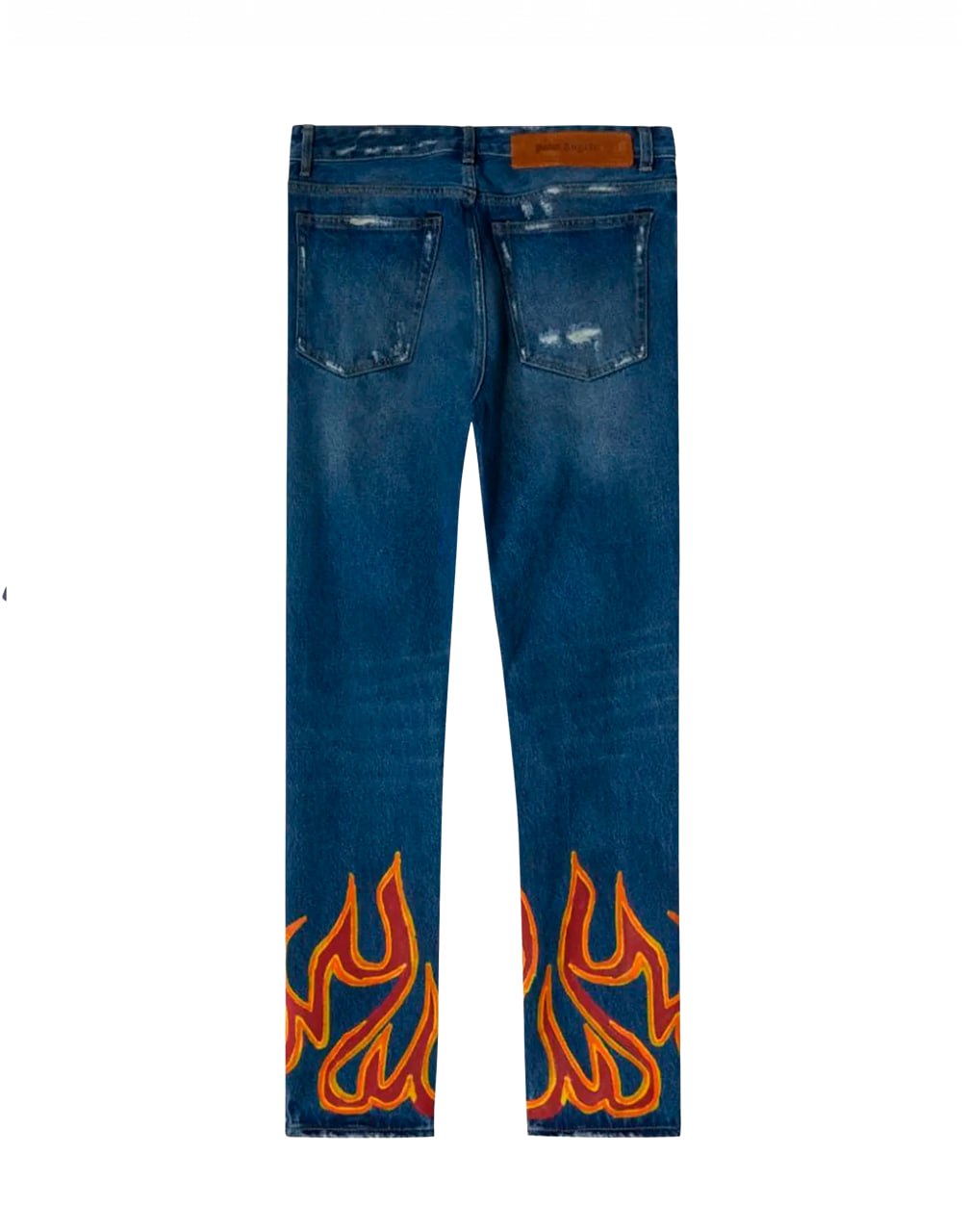 BURNING REGULAR 5POCKET BLUE RED PALM ANGELS
