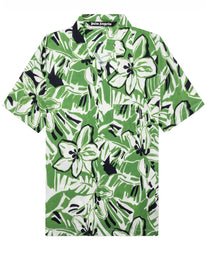 MACRO HIBISCUS BOWLING SHIRT GREEN WHITE PALM ANGELS