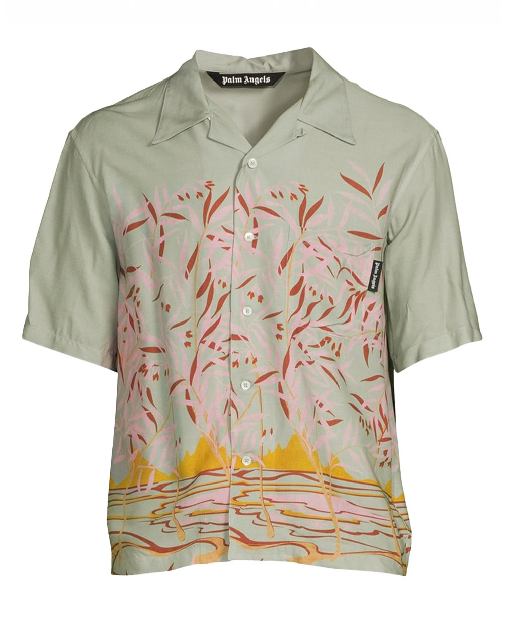 LAGOON BOWLING SHIRT MINT OFF WHITE PALM ANGELS