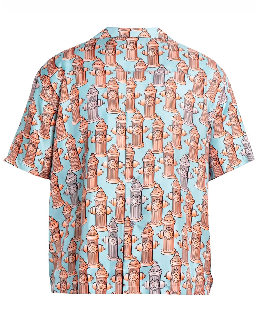 FIRE HYDRANT BOWLING SHIRT LIGHT BLUE BRO PALM ANGELS
