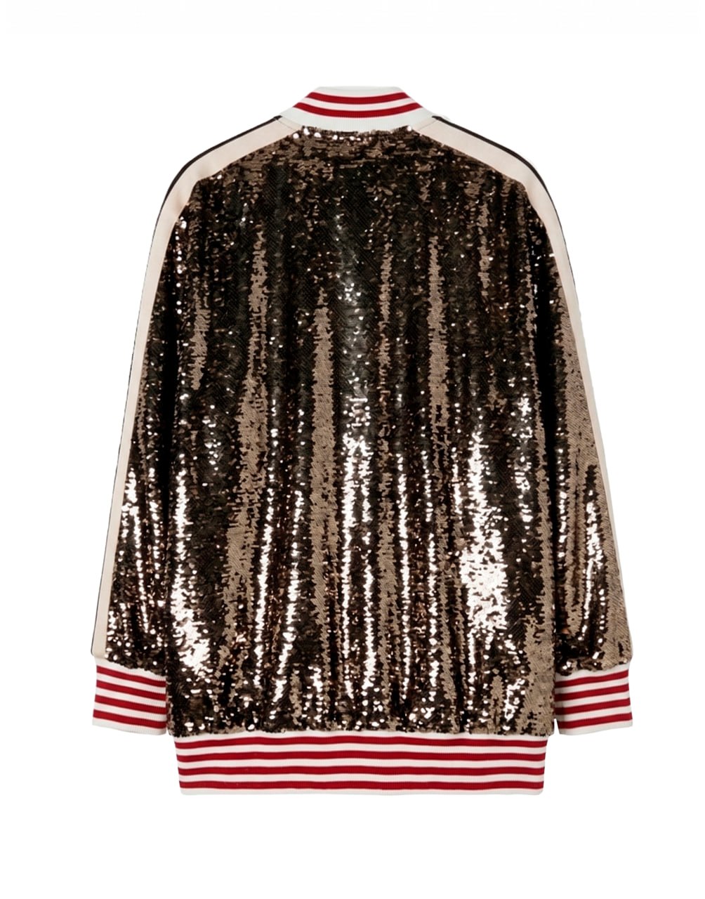 SEQUINS LONG TRACK JACKET GREY OFF WHITE PALM ANGELS