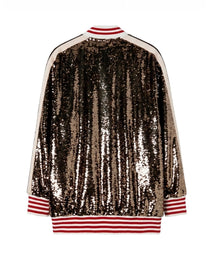 SEQUINS LONG TRACK JACKET GREY OFF WHITE PALM ANGELS
