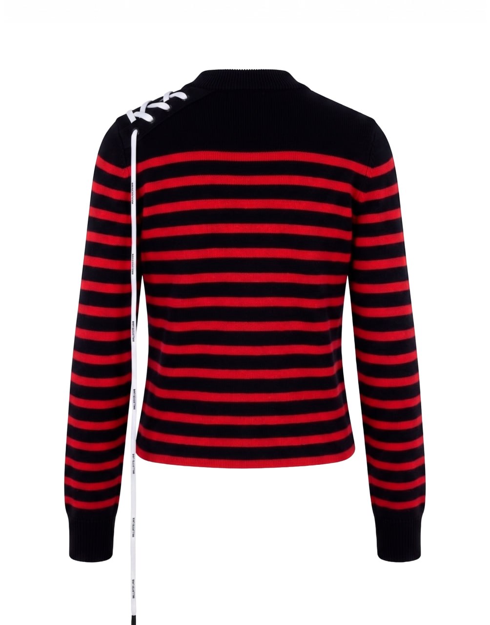 STRIPES FITTED SWEATER NAVY BLUE RED PALM ANGELS