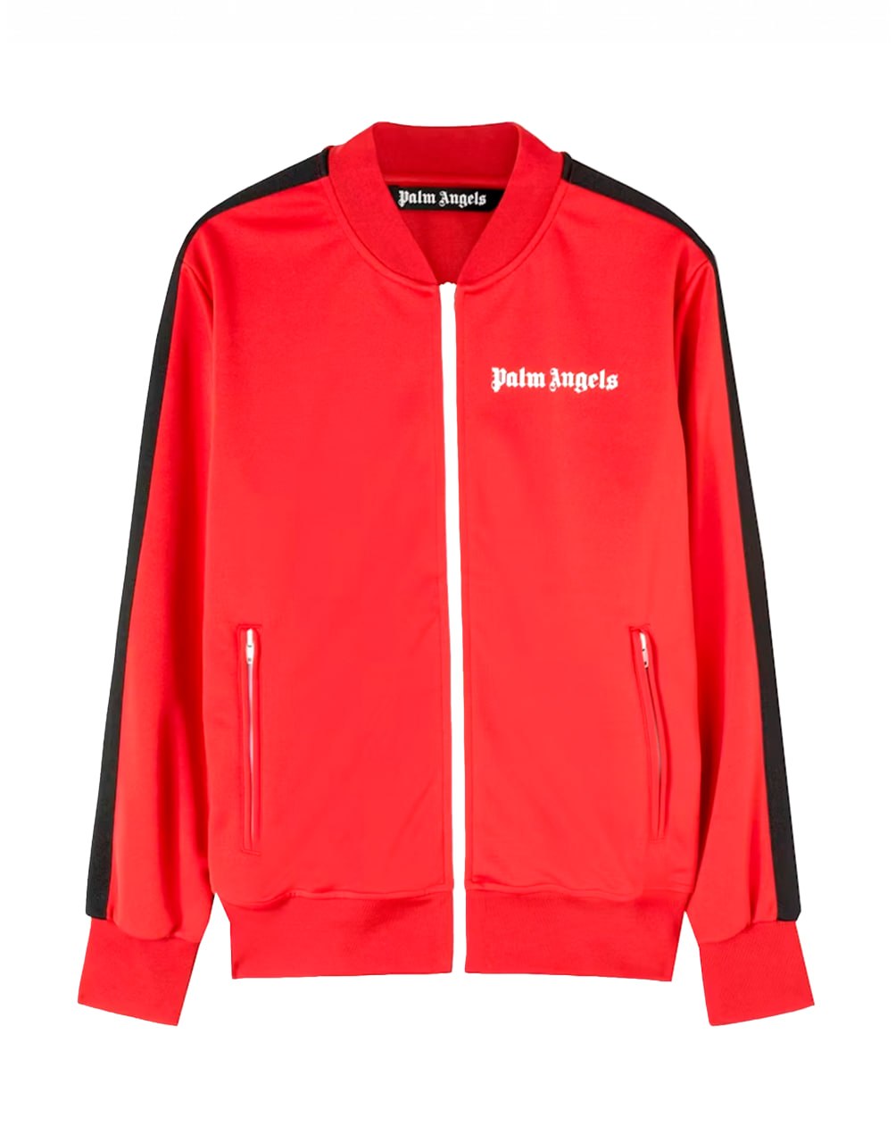 LNY_BOMBER TRACK JKT RED BALCK PALM ANGELS