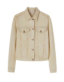 BULL LOOSE DENIM JKT OFF WHITE BROWN PALM ANGELS