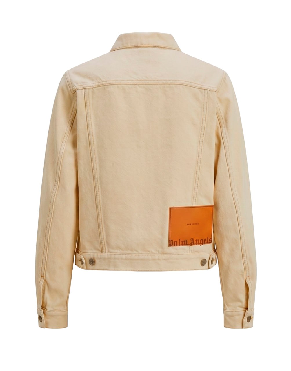 BULL LOOSE DENIM JKT OFF WHITE BROWN PALM ANGELS