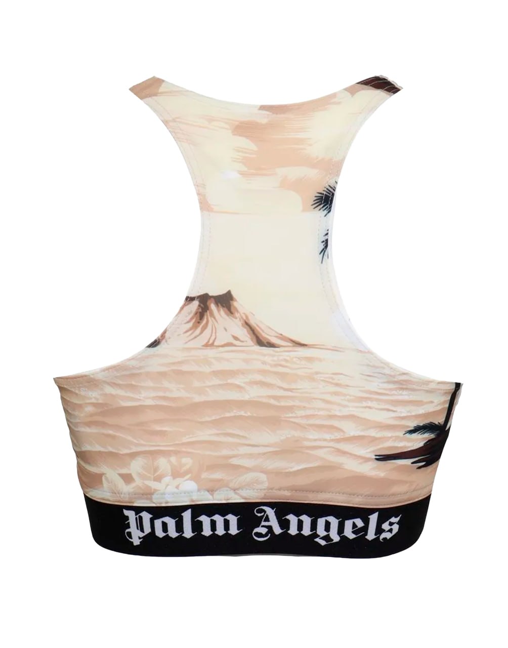 HAWAIIAN DREAM LOGO SPORT TOPBEIGE BLACK PALM ANGELS