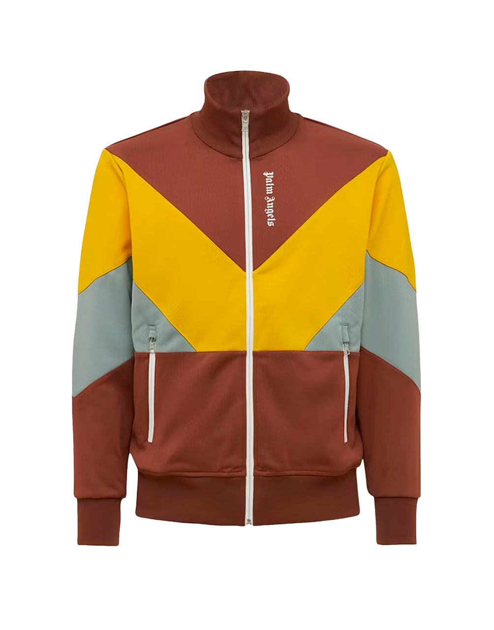 V COLORBLOCK TRACK JKT TAN WHITE PALM ANGELS