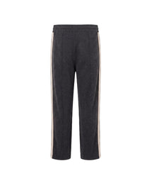 LUREX TRACK PANTS BLACK WHITE PALM ANGELS