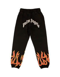 GD GRAFFITI FLAMES SWEATPA BLACK RED PALM ANGELS
