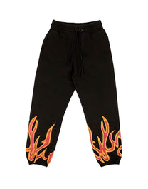 GD GRAFFITI FLAMES SWEATPA BLACK RED PALM ANGELS