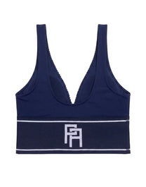 PA MONOGRAM V TOP NAVY BLUE OFF PALM ANGELS