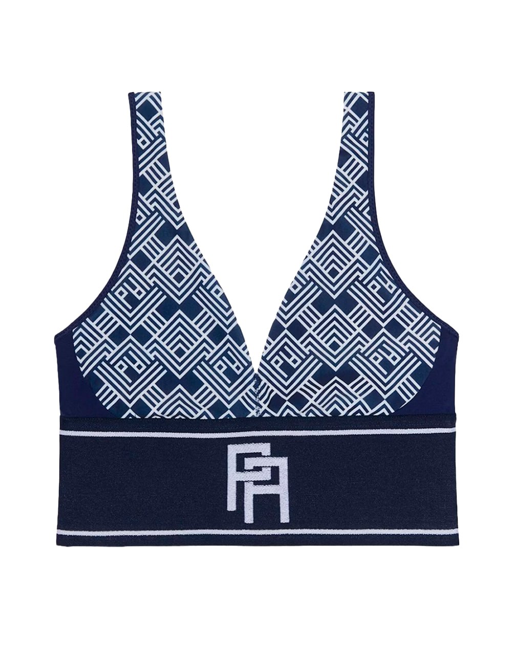 PA MONOGRAM V TOP NAVY BLUE OFF PALM ANGELS