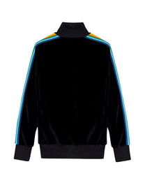 RAINBOW CHENILLE TRK JACKET BLACK WHITE PALM ANGELS