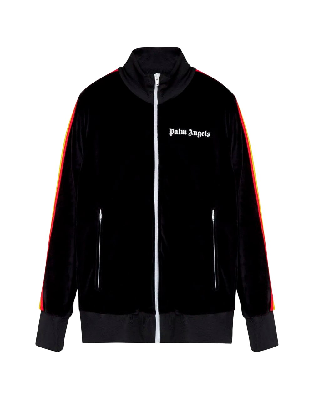 RAINBOW CHENILLE TRK JACKET BLACK WHITE PALM ANGELS
