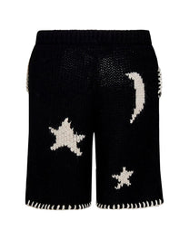 NIGHTSKY SHORTS BLACK OFF WHITE PALM ANGELS