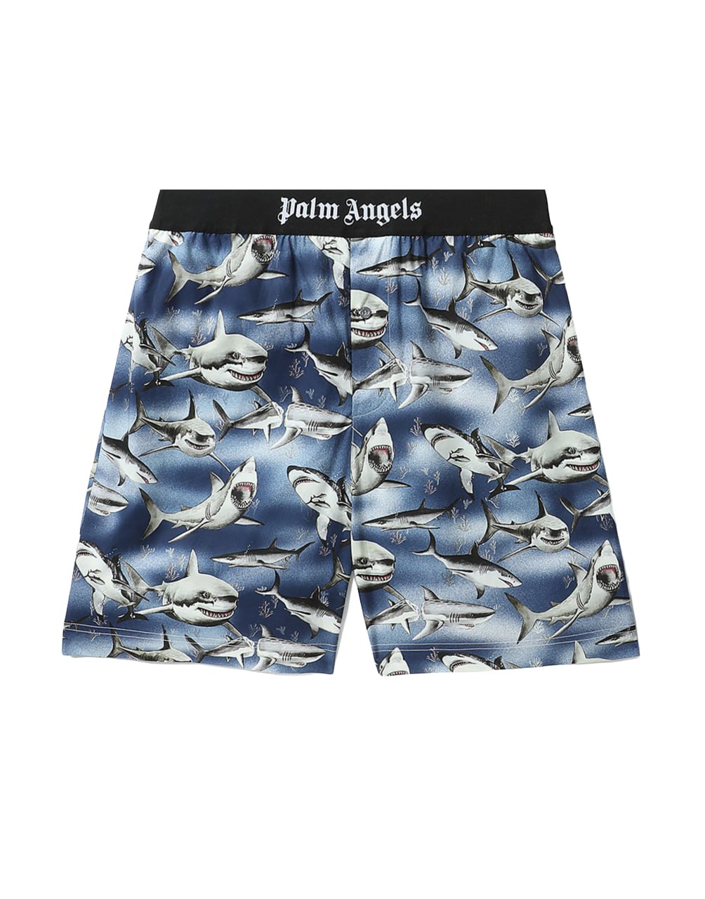 SHARKS EASY SHORTS BLUE BLACK PALM ANGELS