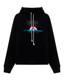 HUGGING PALMS HOODY BLACK ORANGE PALM ANGELS