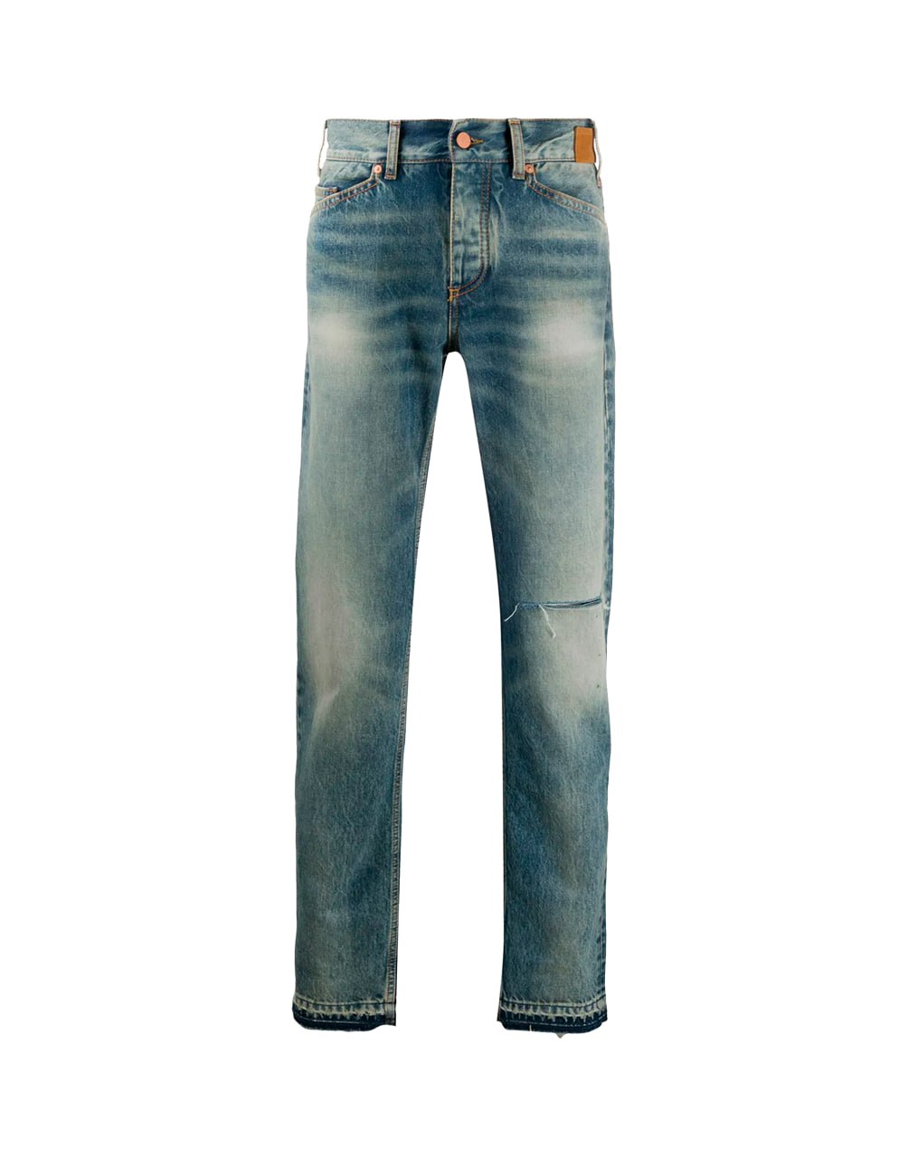 CURVED REGULAR 5 POCKETS LIGHT BLUE BRO PALM ANGELS