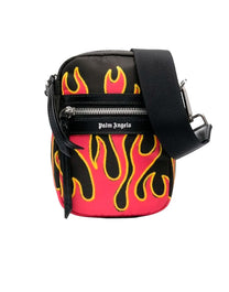 CROSSBODY BAG PRINTED FLAM RED WHITE PALM ANGELS
