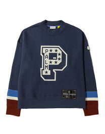 PA X MOCLEAR SWEATSHIRT WITH BLUE WHITE PALM ANGELS