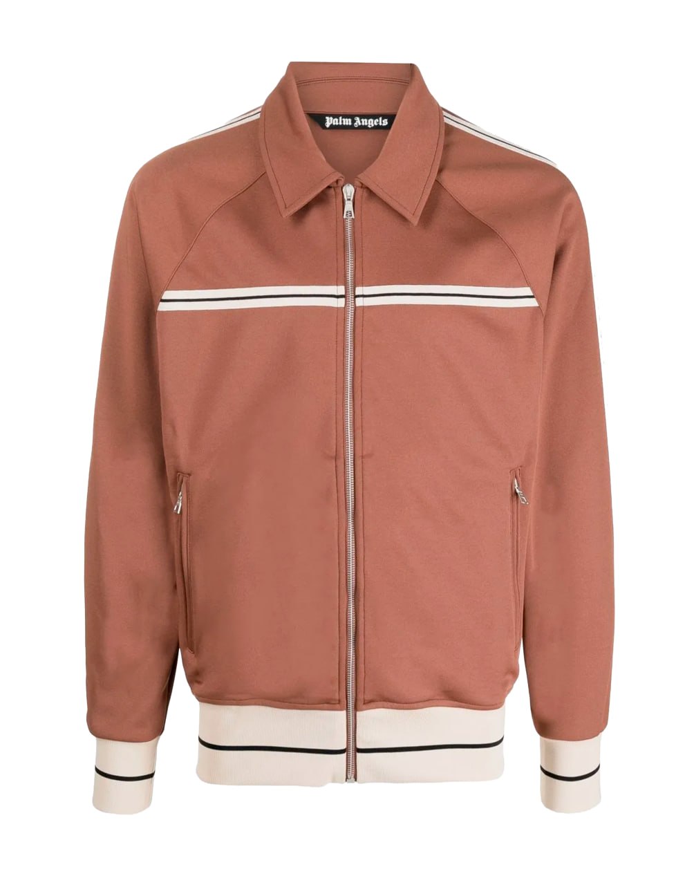MINI TAPE TRACK JKT BROWN OFF WHIT PALM ANGELS