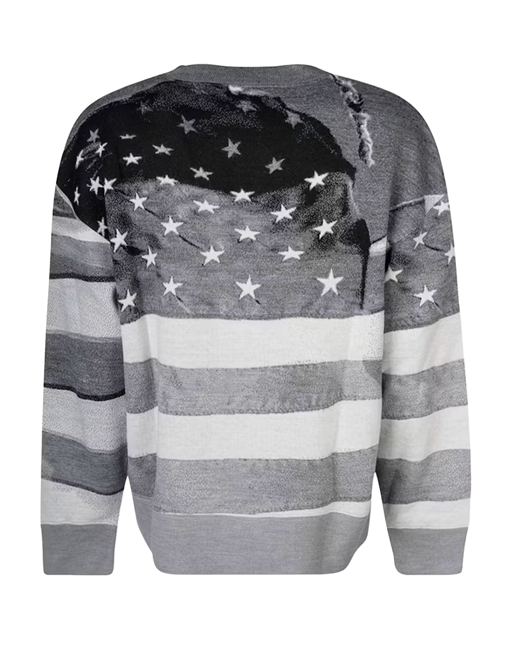 JQRD FLAG SWEATER MELANGE GREY BL PALM ANGELS