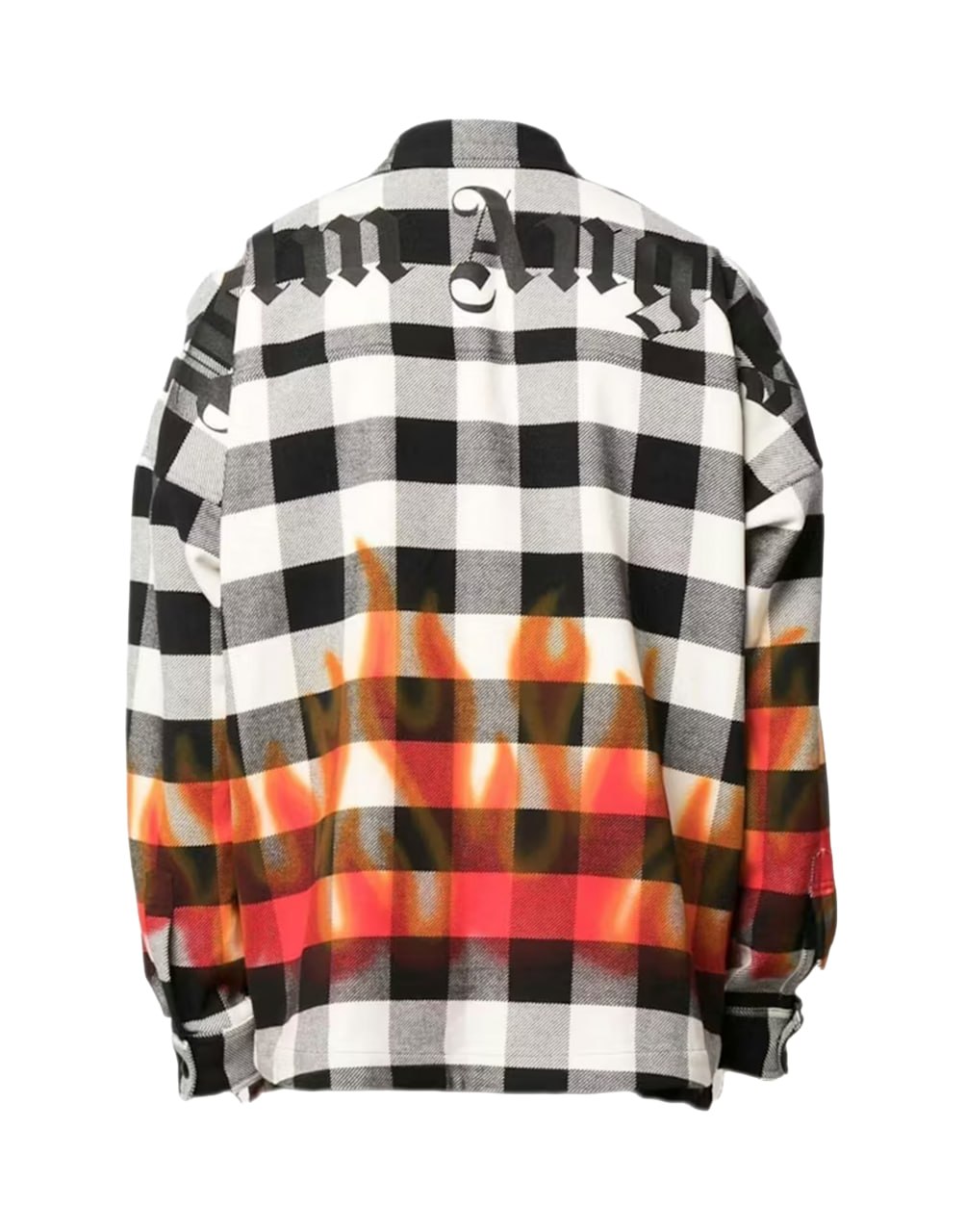 BURNING LOGO OVERSHIRT BLACK RED PALM ANGELS