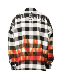 BURNING LOGO OVERSHIRT BLACK RED PALM ANGELS