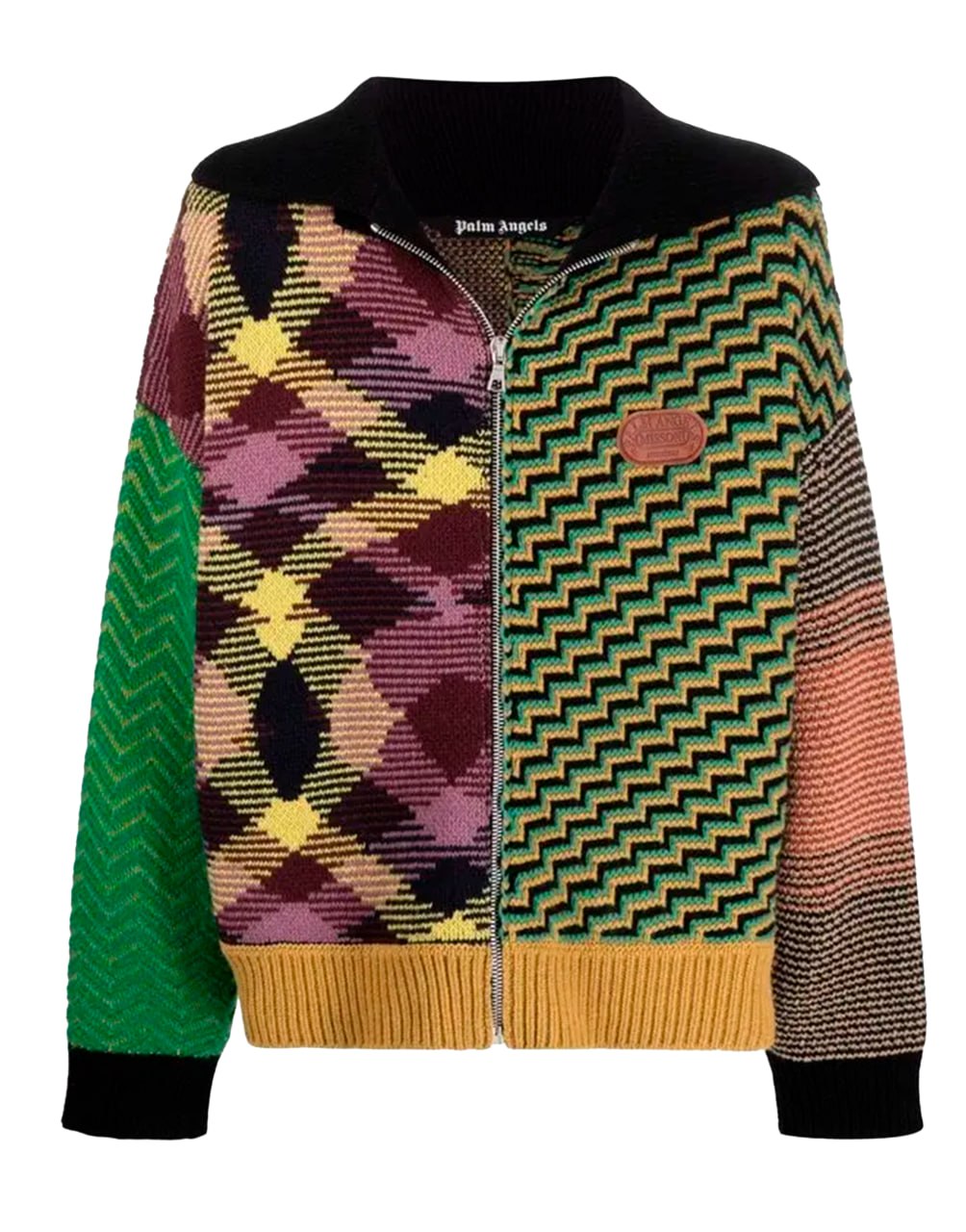 PA MISSONI PATCHWORK CARDIGAN MULTICOLOR BROWN PALM ANGELS