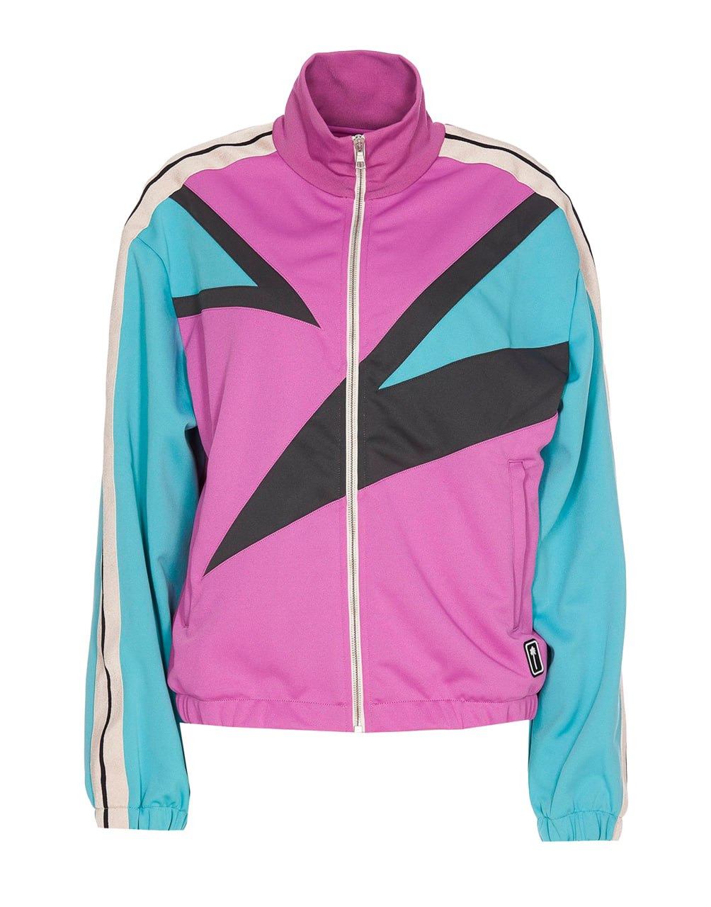 80S COLORBLOCK TRACK JACKET PURPLE MULTICOLOR PALM ANGELS