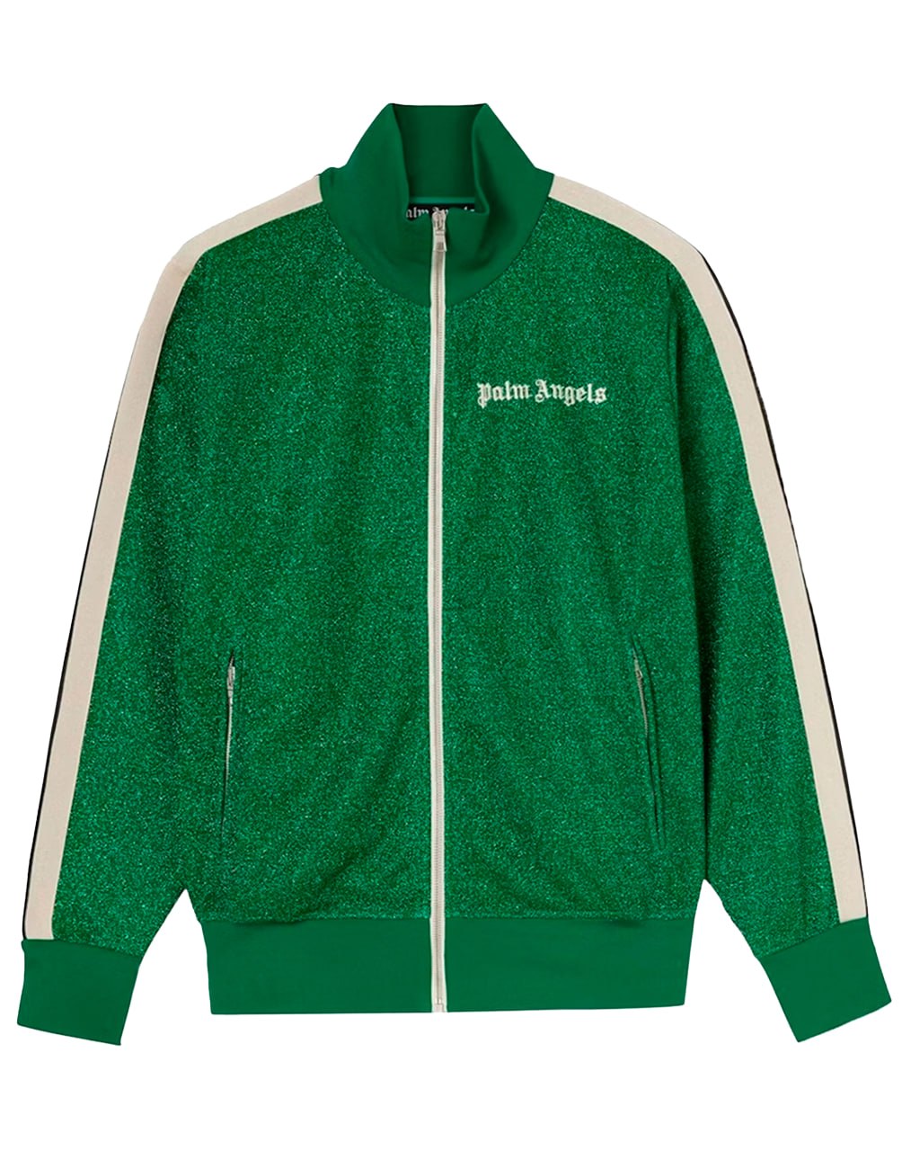 LUREX TRACK JACKET GREEN WHITE PALM ANGELS