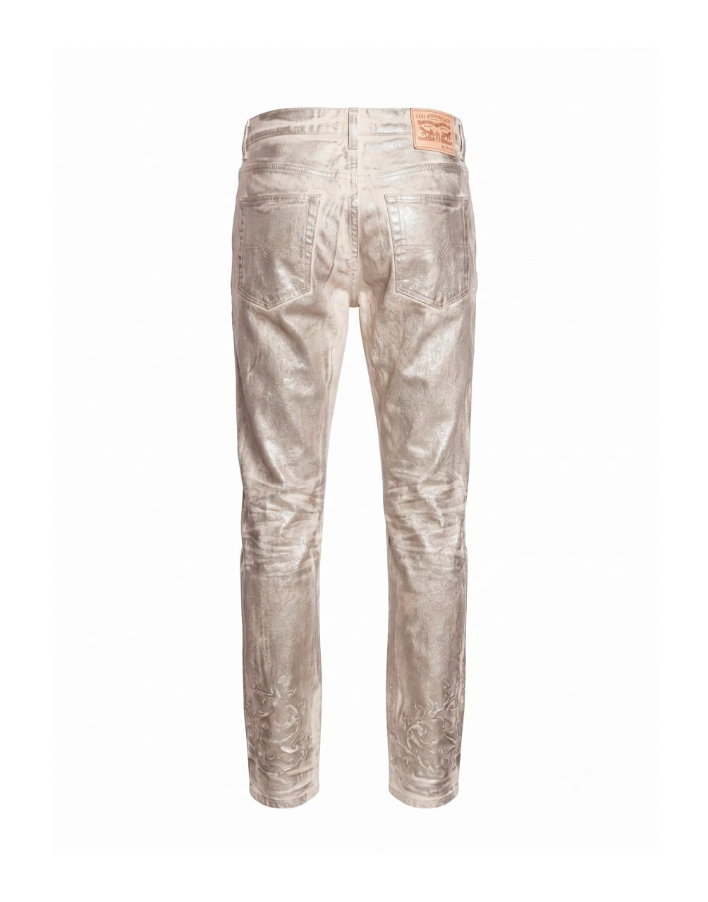METALLIC WHITE WASH REG 5 OFF WHITE SILVER PALM ANGELS
