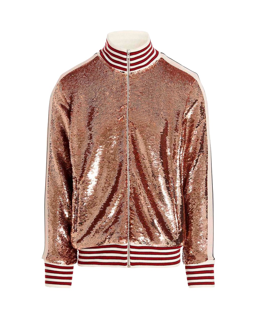 SEQUINS TRACK TOP GLITTERED OFF PALM ANGELS