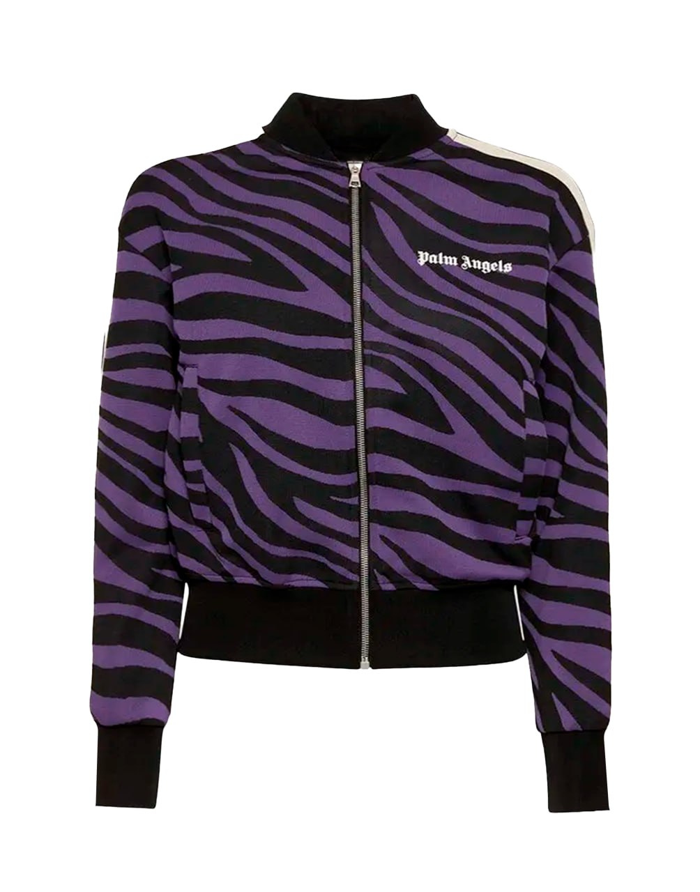JQRD ZEBRA BOMBER TRACKJACKET PURPLE BLACK PALM ANGELS
