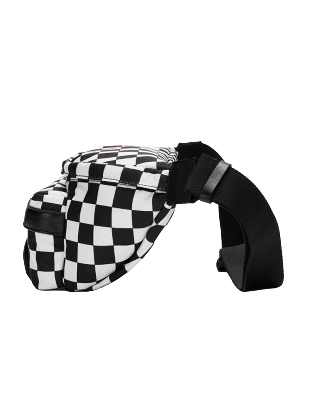 FANNY PACK PRINTED DAMIER BLACK WHITE PALM ANGELS