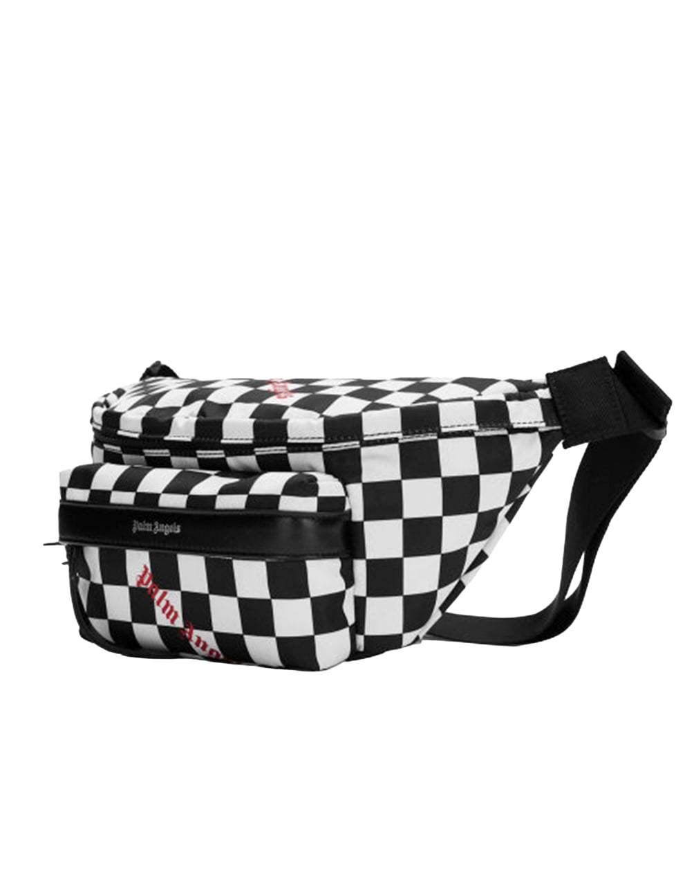 FANNY PACK PRINTED DAMIER BLACK WHITE PALM ANGELS