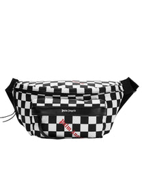 FANNY PACK PRINTED DAMIER BLACK WHITE PALM ANGELS