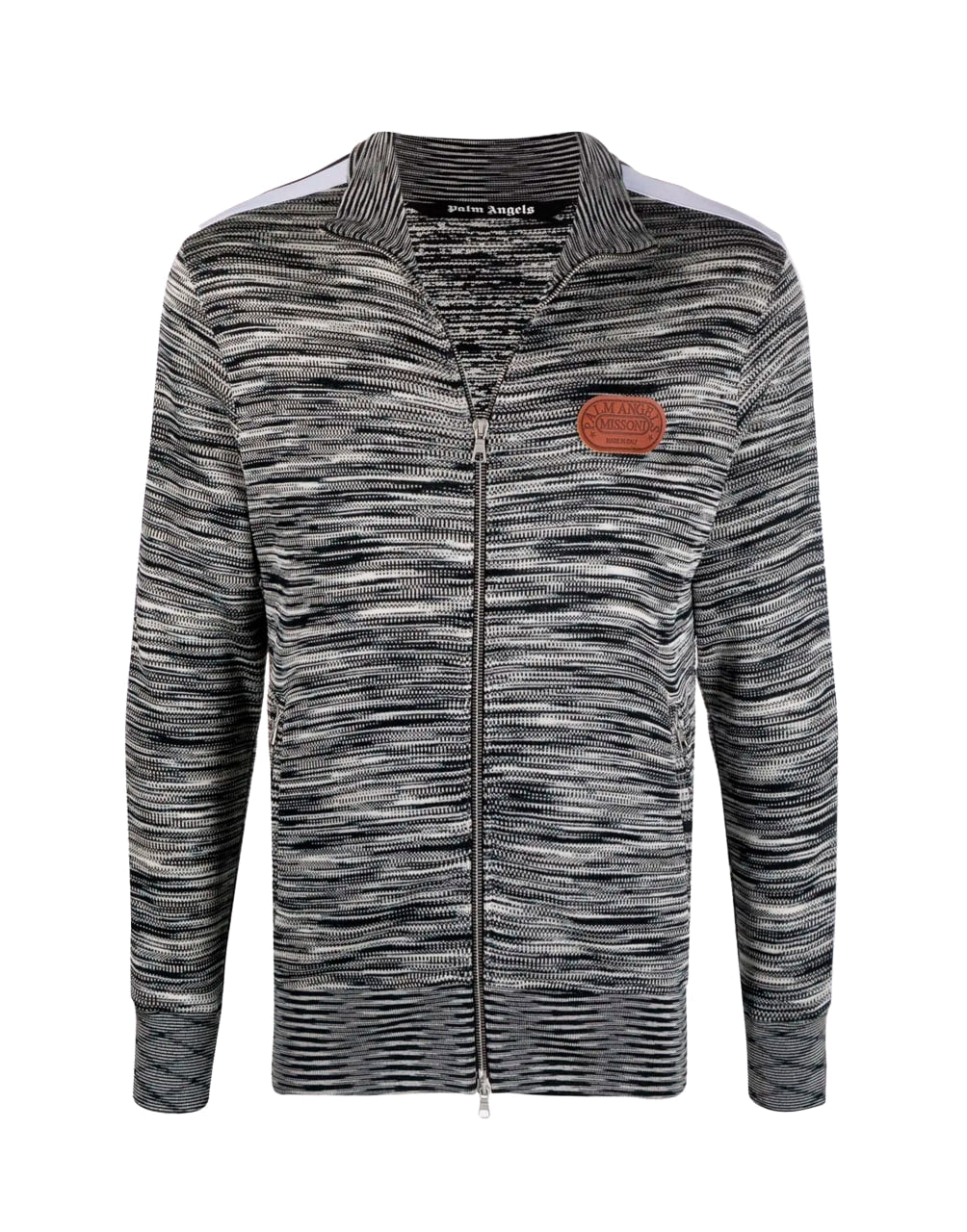 PA MISSONI KNITTED TRACK J MELANGE GREY BR PALM ANGELS