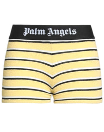 STRIPES KNIT LOGO SHORTS YELLOW BLACK PALM ANGELS