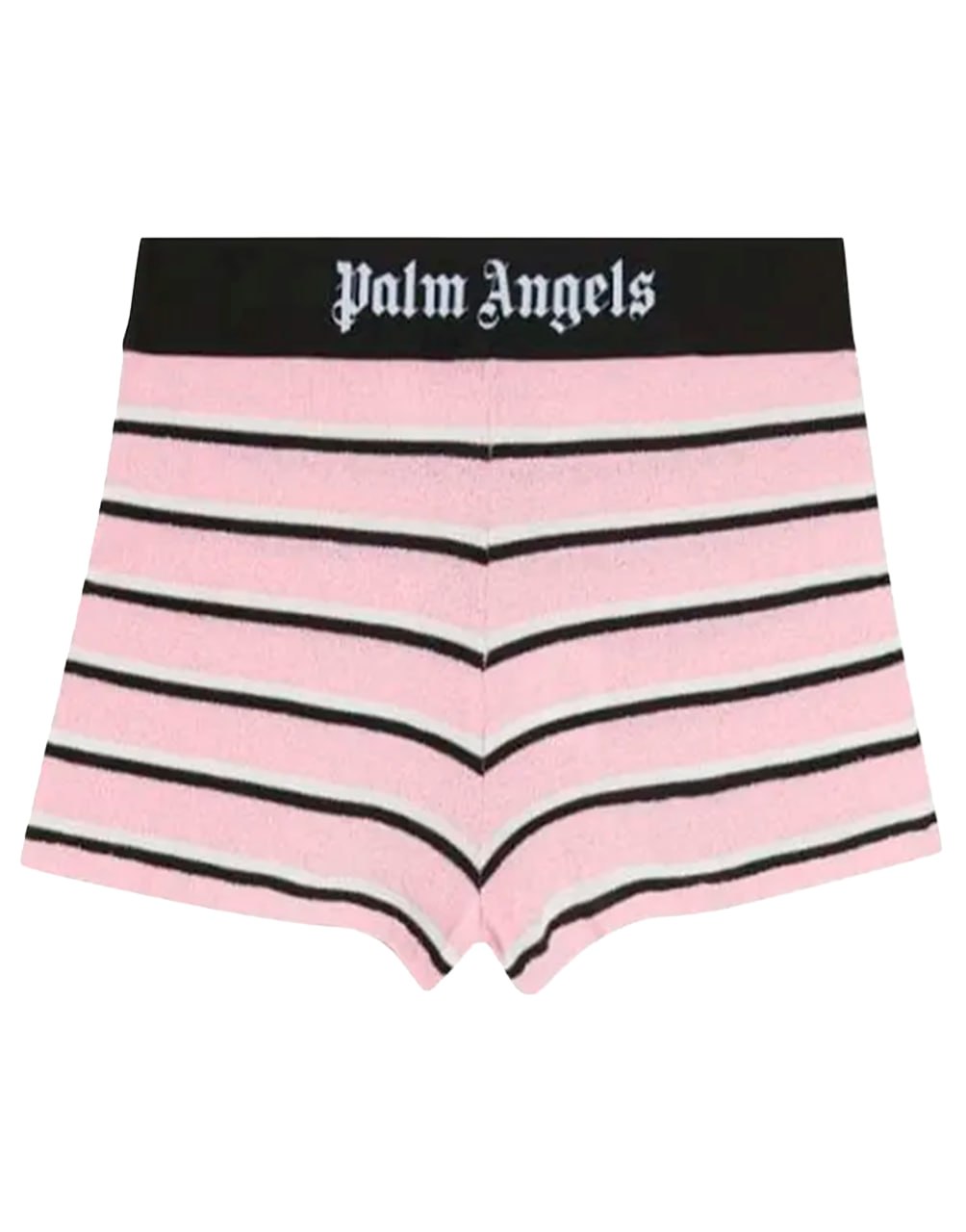 STRIPES KNIT LOGO SHORTS PINK BLACK PALM ANGELS
