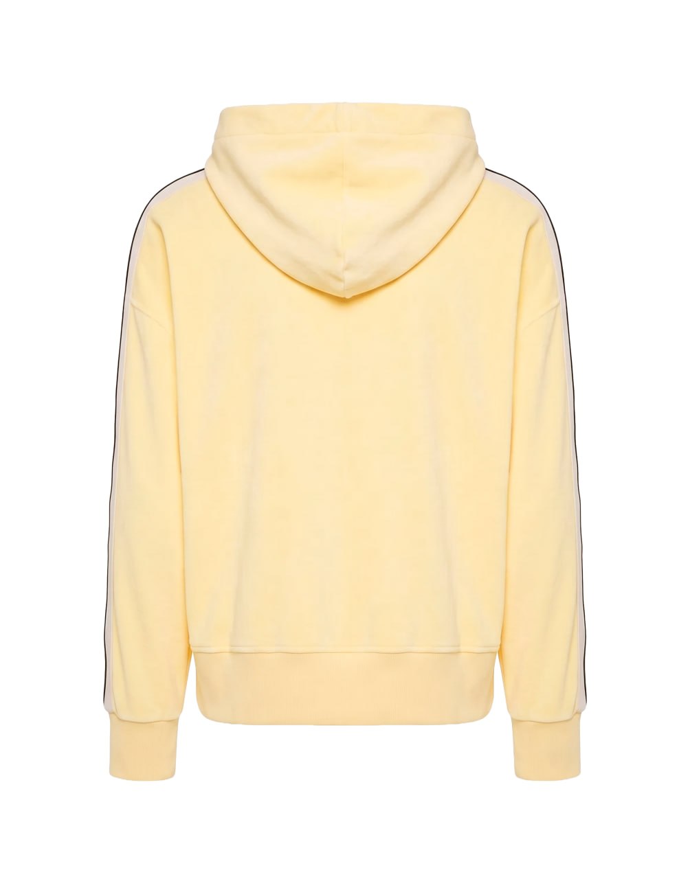 CHENILLE ZIP HOODY TRACK J YELLOW OFF WITH PALM ANGELS