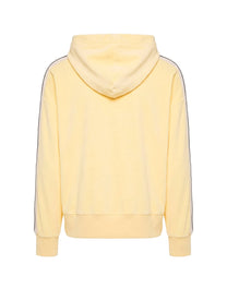 CHENILLE ZIP HOODY TRACK J YELLOW OFF WITH PALM ANGELS