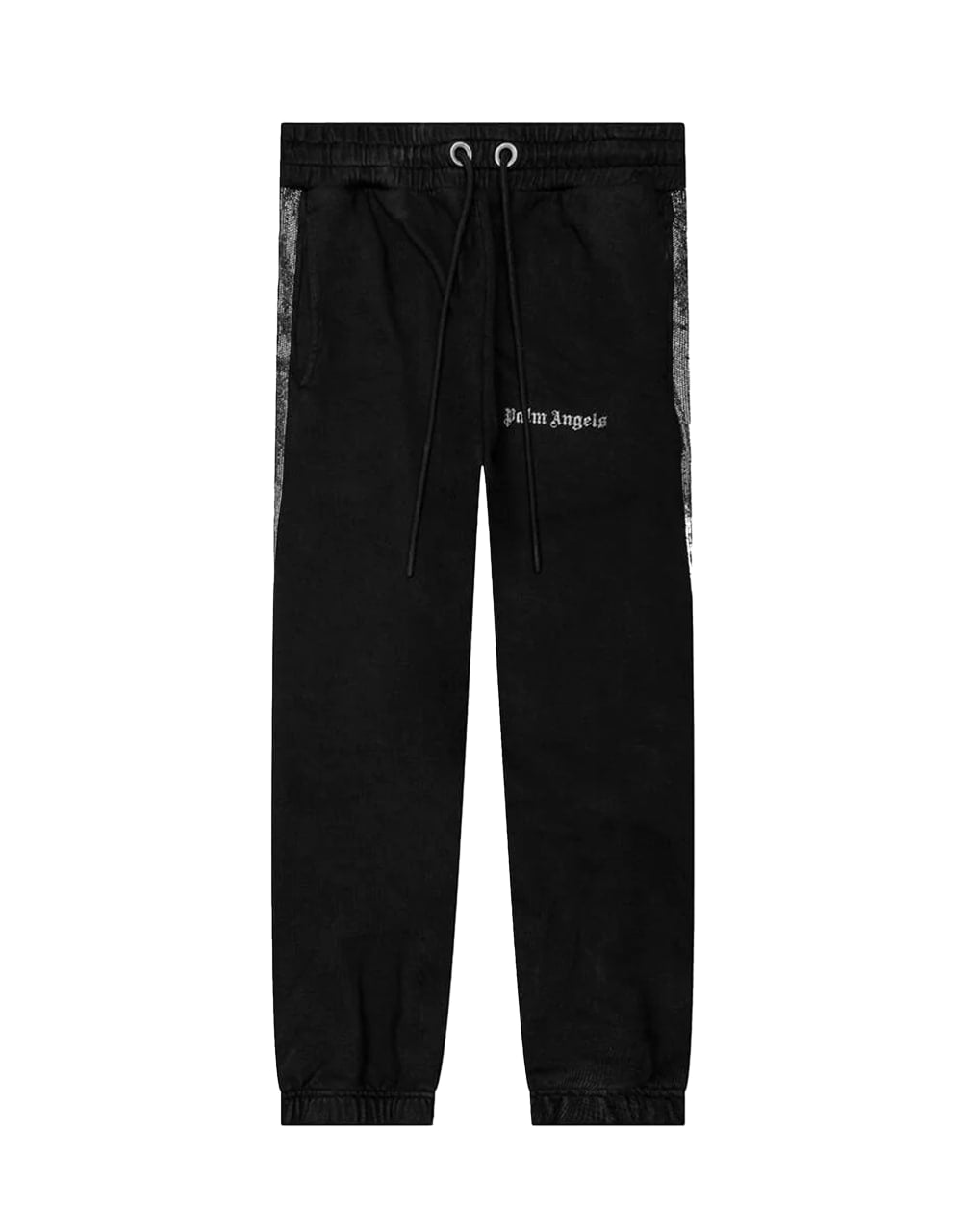 PXP SHINY SWEATPANTS BLACK SILVER PALM ANGELS