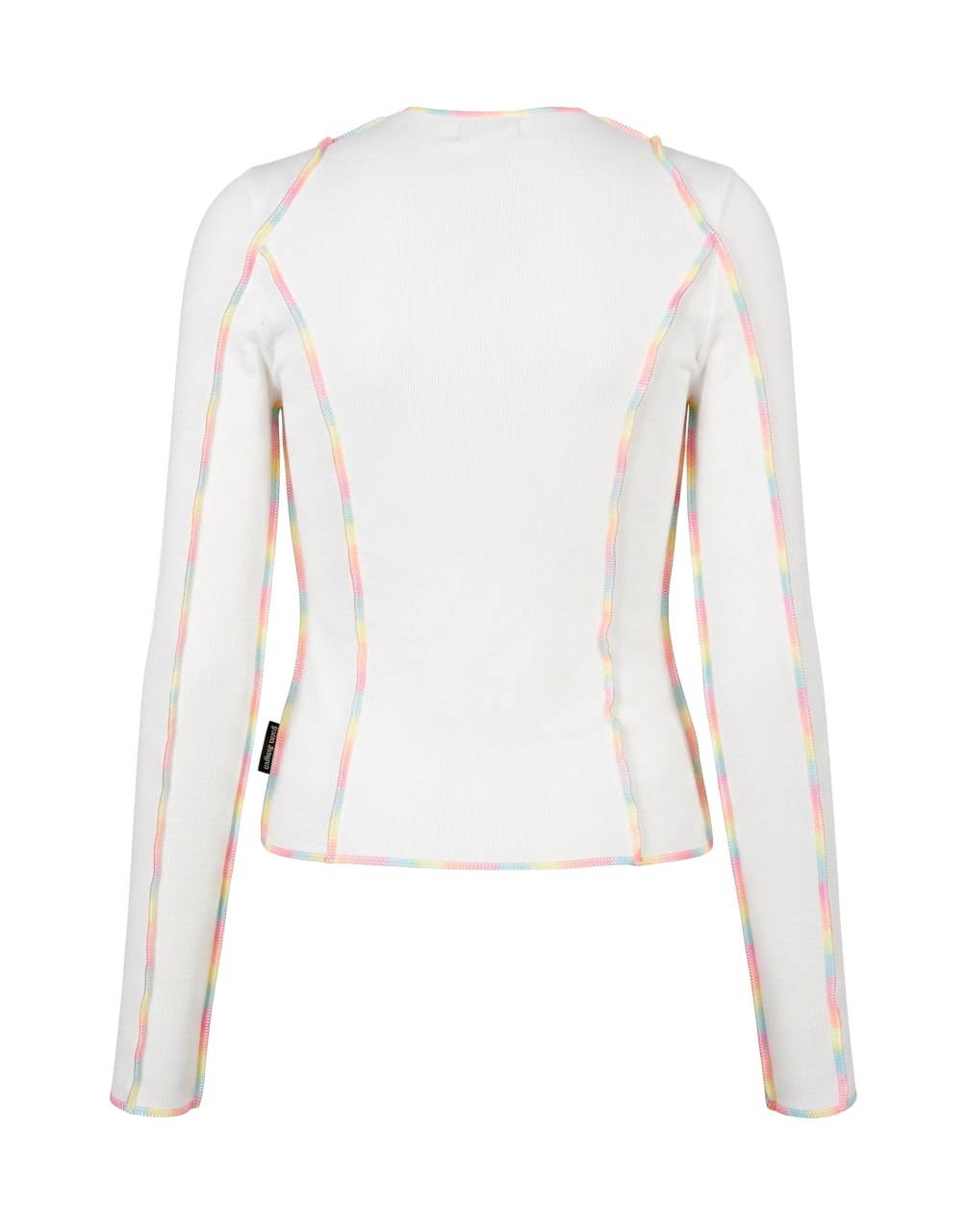 RAINBOW STITCHING FIT TEE WHITE BLACK PALM ANGELS