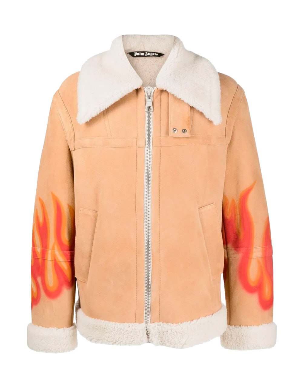 BURNING SHERLING JACKET SAND RED PALM ANGELS