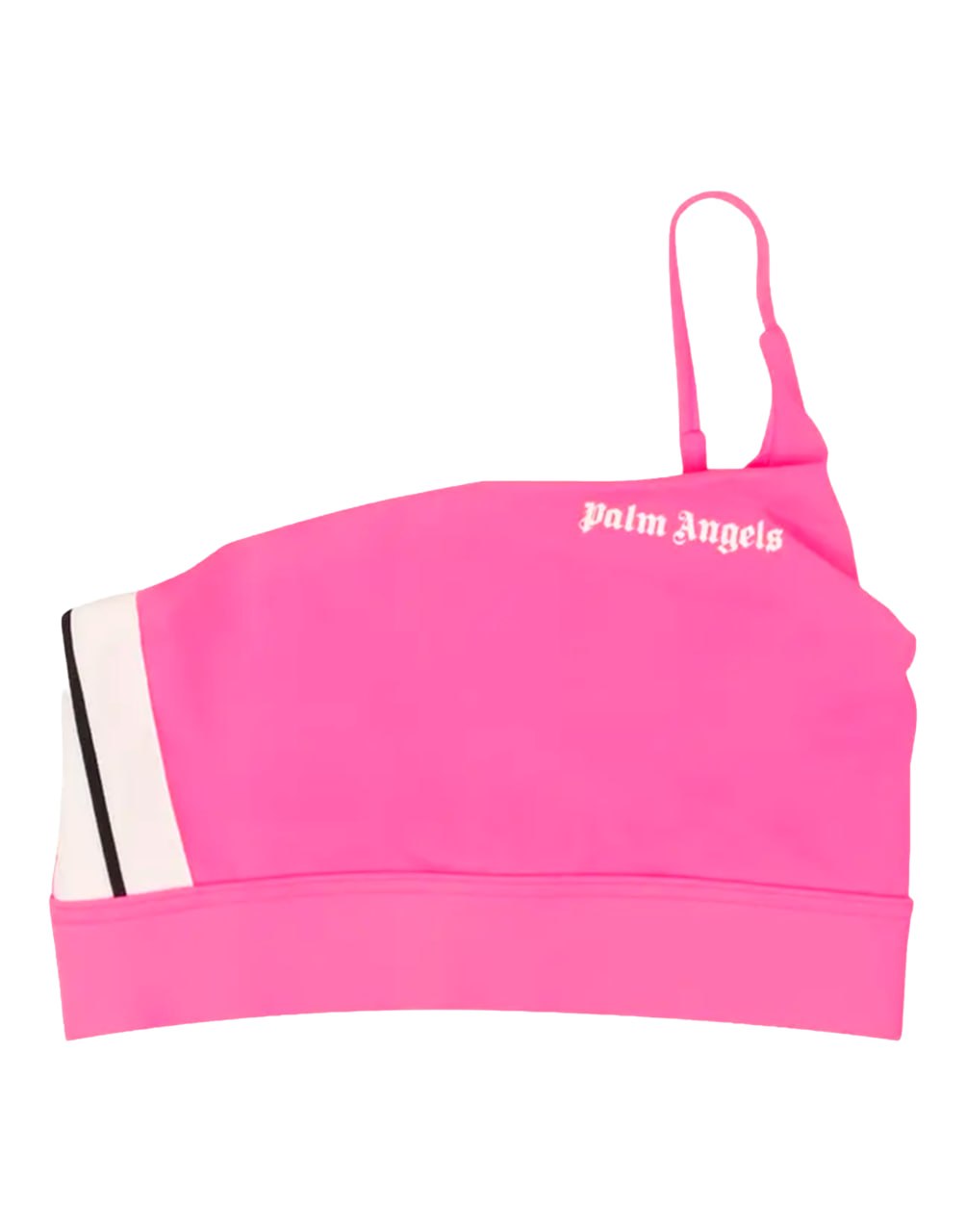 TRACK ONE SHOULDER TOP FUCHSIA WHITE PALM ANGELS