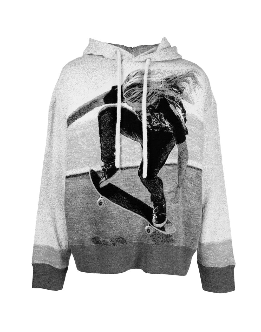 JQRD SKATER HOODIE SWEATER MELANGE GREY BL PALM ANGELS