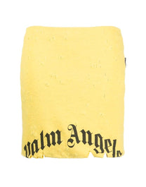 GD DESTROYED WIDI SKIRT YELLOW BLACK PALM ANGELS