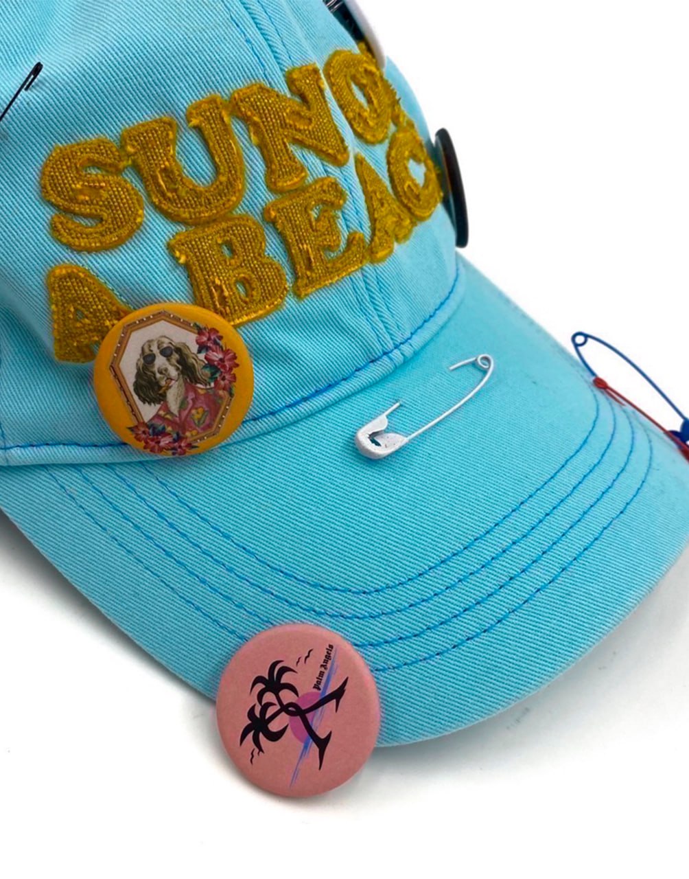 GD SOABCAP FLUO GREEN ORAN PALM ANGELS